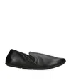 Shop The Row Vincit Leather Slip-on Loafers In Black
