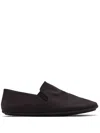 The Row Men's Cary Calfskin Slipper Loafers In Brown