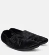 The Row Vincit Pony Hair Slip-on Shoes In Black