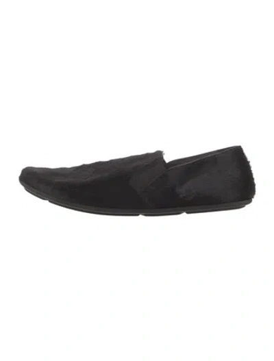 Pre-owned The Row Vincit Ponyhair Loafers In Black
