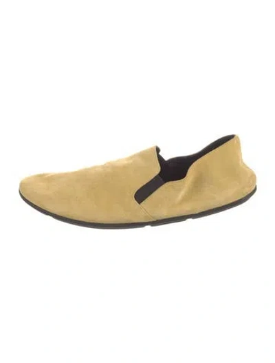 Pre-owned The Row Vincit Suede Loafers In Yellow