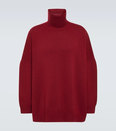 The Row Vinicius Cashmere Turtleneck Sweater In Burgundy
