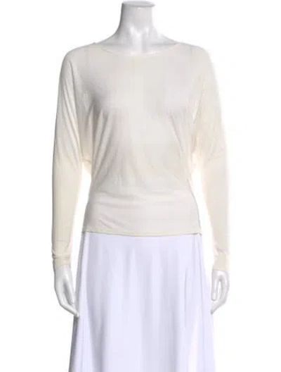 Pre-owned The Row Vintage Bateau Neckline Top In Neutral