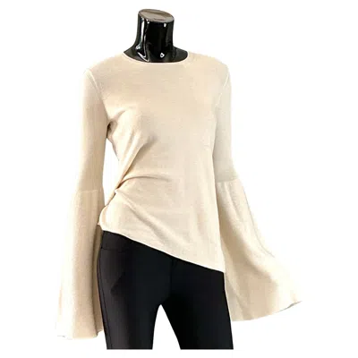 Pre-owned The Row Vintage Cashmere Bat Wing Knit Top In Sand