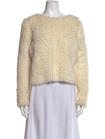 Pre-owned The Row Vintage Mink Sweater In Neutral
