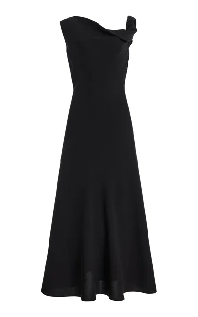 The Row Violetta Silk Dress In Black