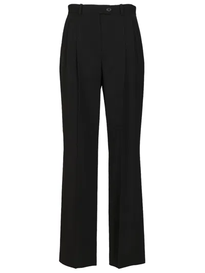 The Row Belt Loops Pleats Trousers In Black