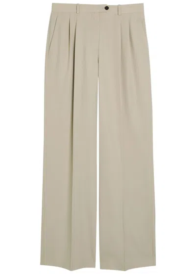 The Row Virgil Straight-leg Wool Trousers In Gray