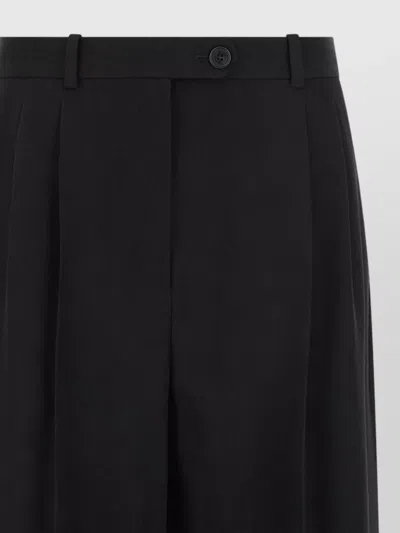 The Row Virgil Tailored Trousers Belt Loops Back Pocket In Black