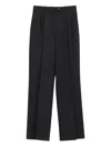 The Row Belt Loops Pleats Trousers In Black