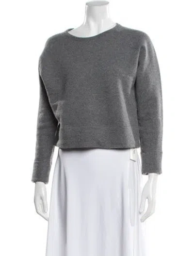 Pre-owned The Row Virgin Wool Bateau Neckline Sweater In Gray