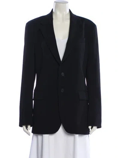 Pre-owned The Row Virgin Wool Blazer In Black