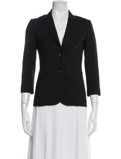 Pre-owned The Row Virgin Wool Blazer In Black