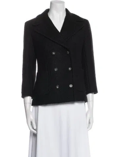Pre-owned The Row Virgin Wool Blazer In Black