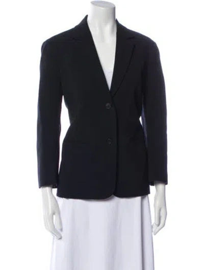 Pre-owned The Row Virgin Wool Blazer In Black