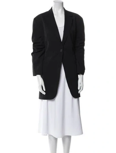 Pre-owned The Row Virgin Wool Blazer In Black