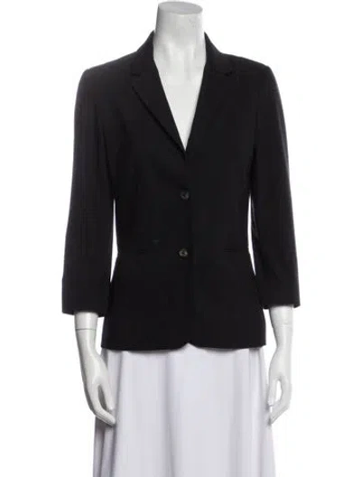 Pre-owned The Row Virgin Wool Blazer In Black
