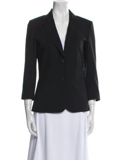 Pre-owned The Row Virgin Wool Blazer In Black