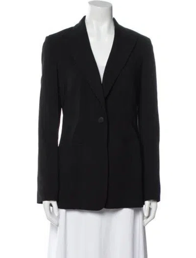 Pre-owned The Row Virgin Wool Blazer In Black