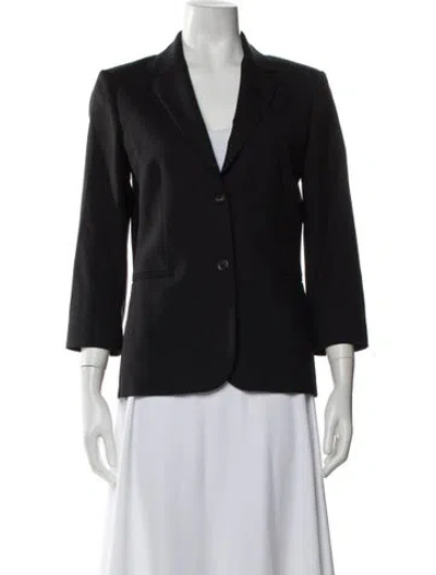 Pre-owned The Row Virgin Wool Blazer In Black