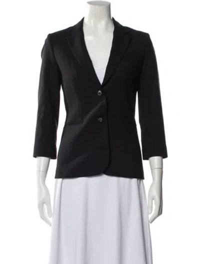 Pre-owned The Row Virgin Wool Blazer In Black