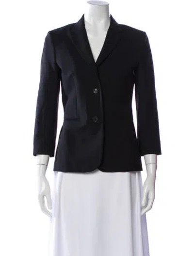 Pre-owned The Row Virgin Wool Blazer In Black