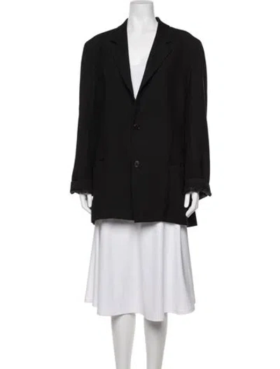 Pre-owned The Row Virgin Wool Blazer In Black