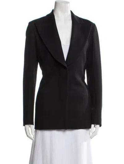 Pre-owned The Row Virgin Wool Blazer In Black