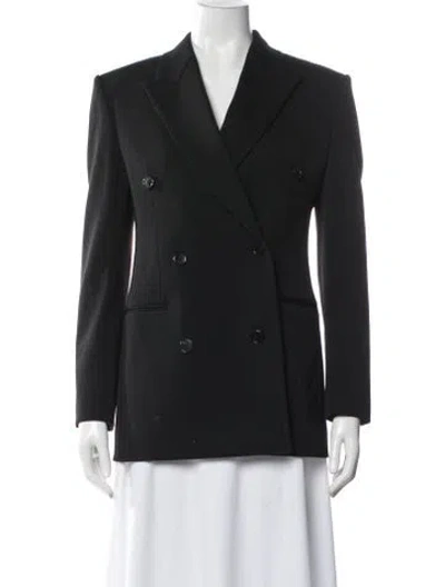 Pre-owned The Row Virgin Wool Blazer In Black