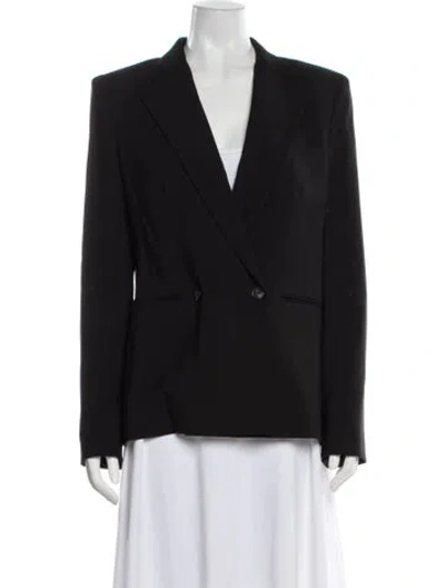 Pre-owned The Row Virgin Wool Blazer In Black