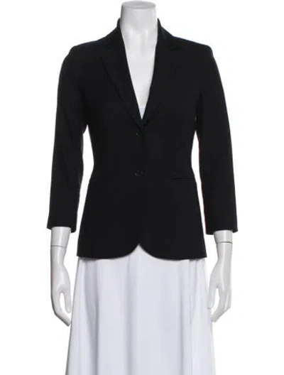 Pre-owned The Row Virgin Wool Blazer In Black