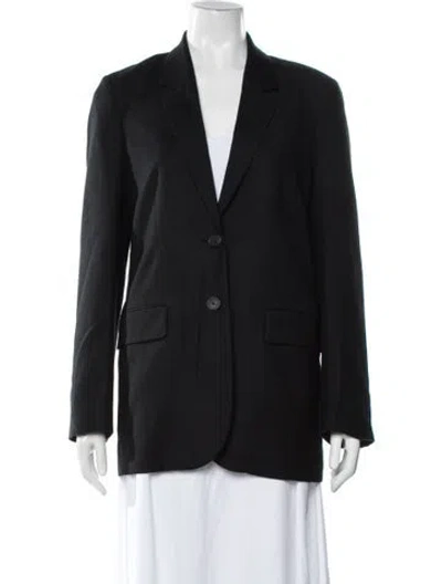 Pre-owned The Row Virgin Wool Blazer In Black