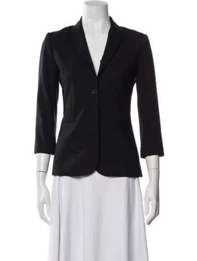 Pre-owned The Row Virgin Wool Blazer In Black