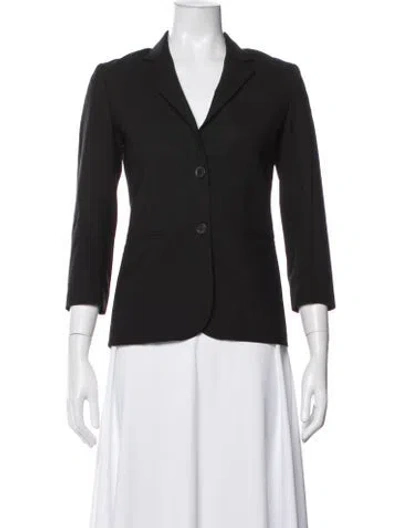 Pre-owned The Row Virgin Wool Blazer In Black