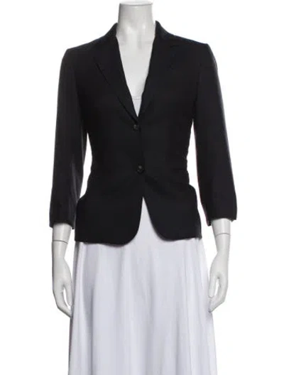 Pre-owned The Row Virgin Wool Blazer In Black