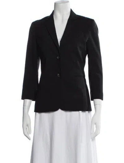 Pre-owned The Row Virgin Wool Blazer In Black