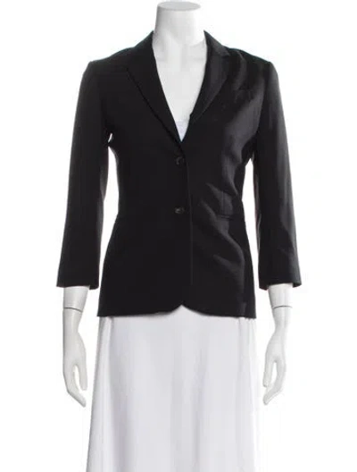 Pre-owned The Row Virgin Wool Blazer In Black