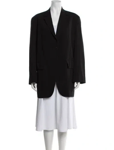 Pre-owned The Row Virgin Wool Blazer In Black