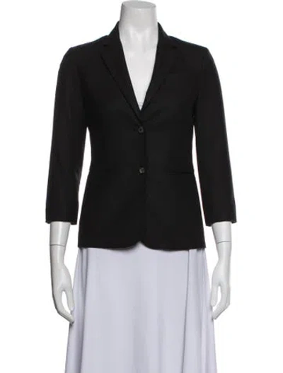 Pre-owned The Row Virgin Wool Blazer In Black