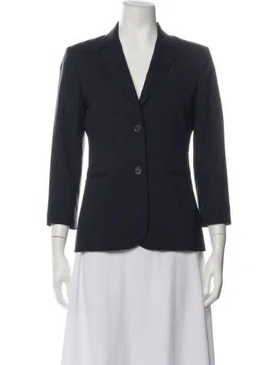 Pre-owned The Row Virgin Wool Blazer In Black/blue