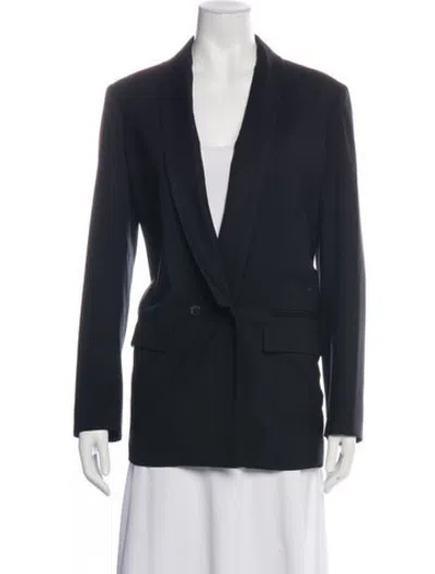 Pre-owned The Row Virgin Wool Blazer In Black/blue
