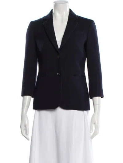 Pre-owned The Row Virgin Wool Blazer In Blue