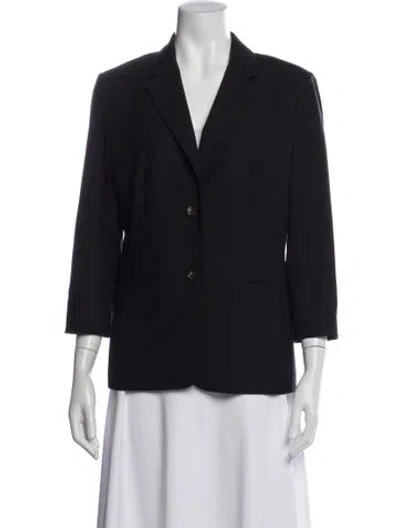 Pre-owned The Row Virgin Wool Blazer In Blue