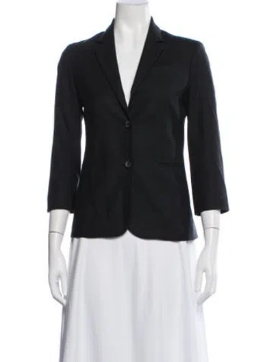 Pre-owned The Row Virgin Wool Blazer In Blue