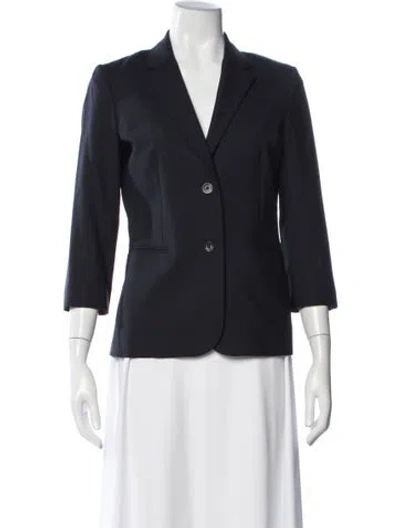 Pre-owned The Row Virgin Wool Blazer In Blue
