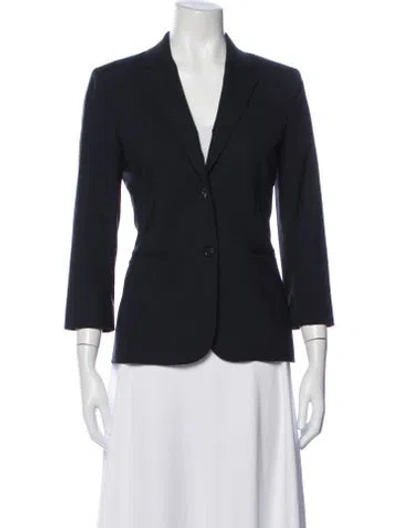 Pre-owned The Row Virgin Wool Blazer In Blue