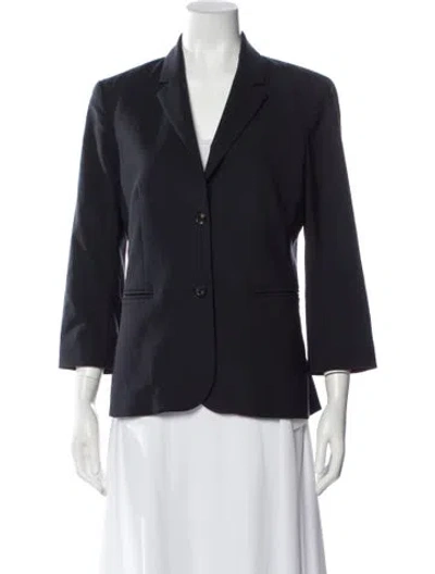 Pre-owned The Row Virgin Wool Blazer In Blue