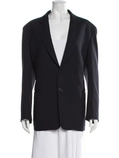 Pre-owned The Row Virgin Wool Blazer In Blue