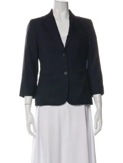 Pre-owned The Row Virgin Wool Blazer In Blue