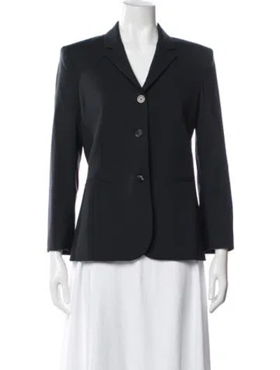Pre-owned The Row Virgin Wool Blazer In Blue